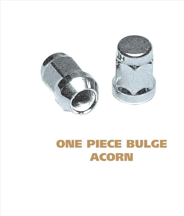 One Piece Bulge Acorn - 3/4 Inch Hex Chrome Plated